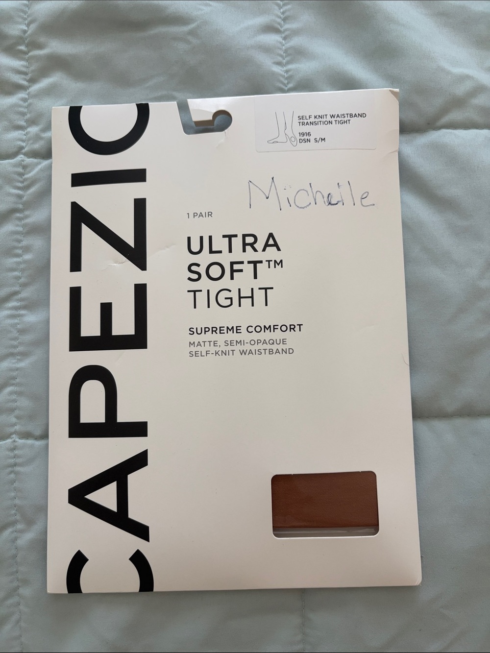 Capezio Ultra Soft Self Knit Waistband Transition Tight